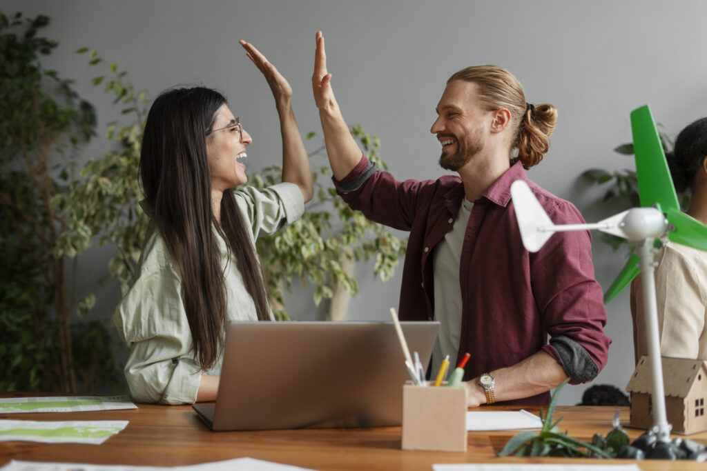 tech-people-trying -o achieve-sustainability goals